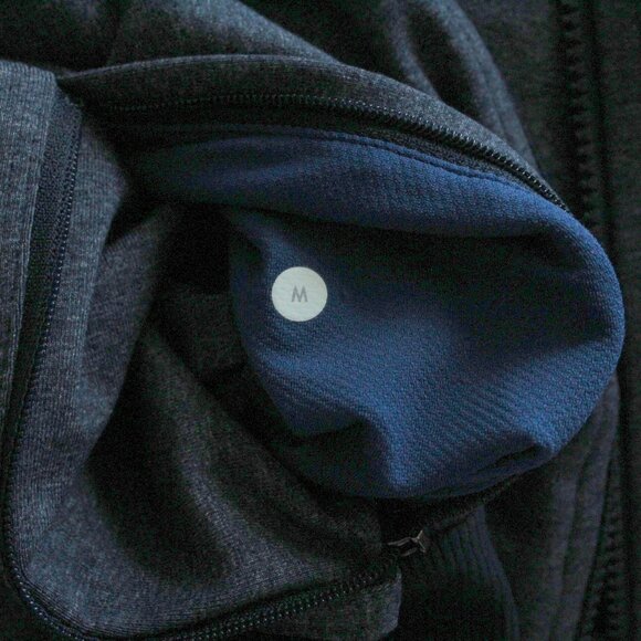 Lululemon Post Gravity Heathered Inkwell Zip Up High Collar Lightweight Jacket M - Picture 7 of 7
